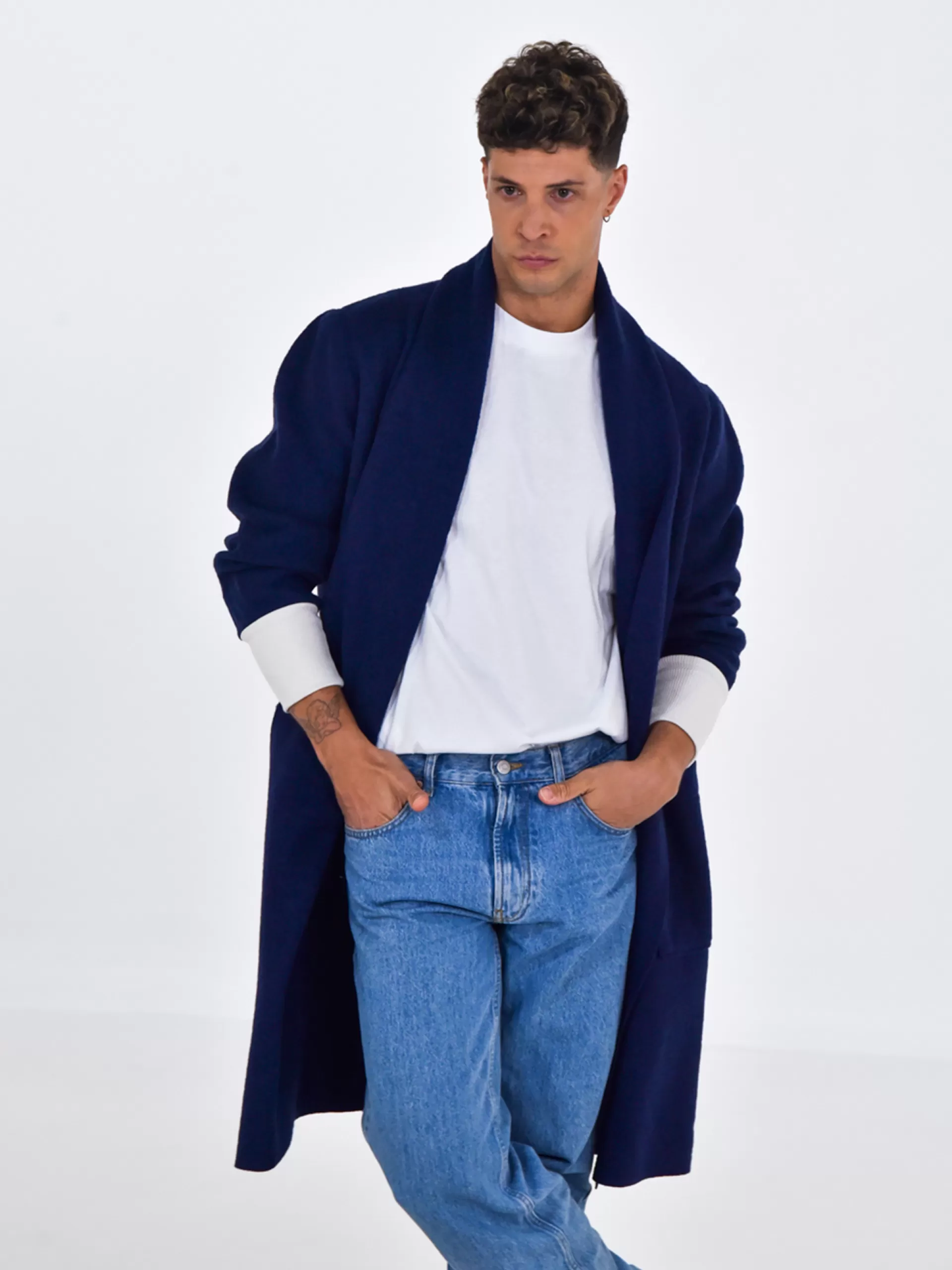 Daniel Chong Abrigo Balance azul marino*Mujer Hombre | Mujer