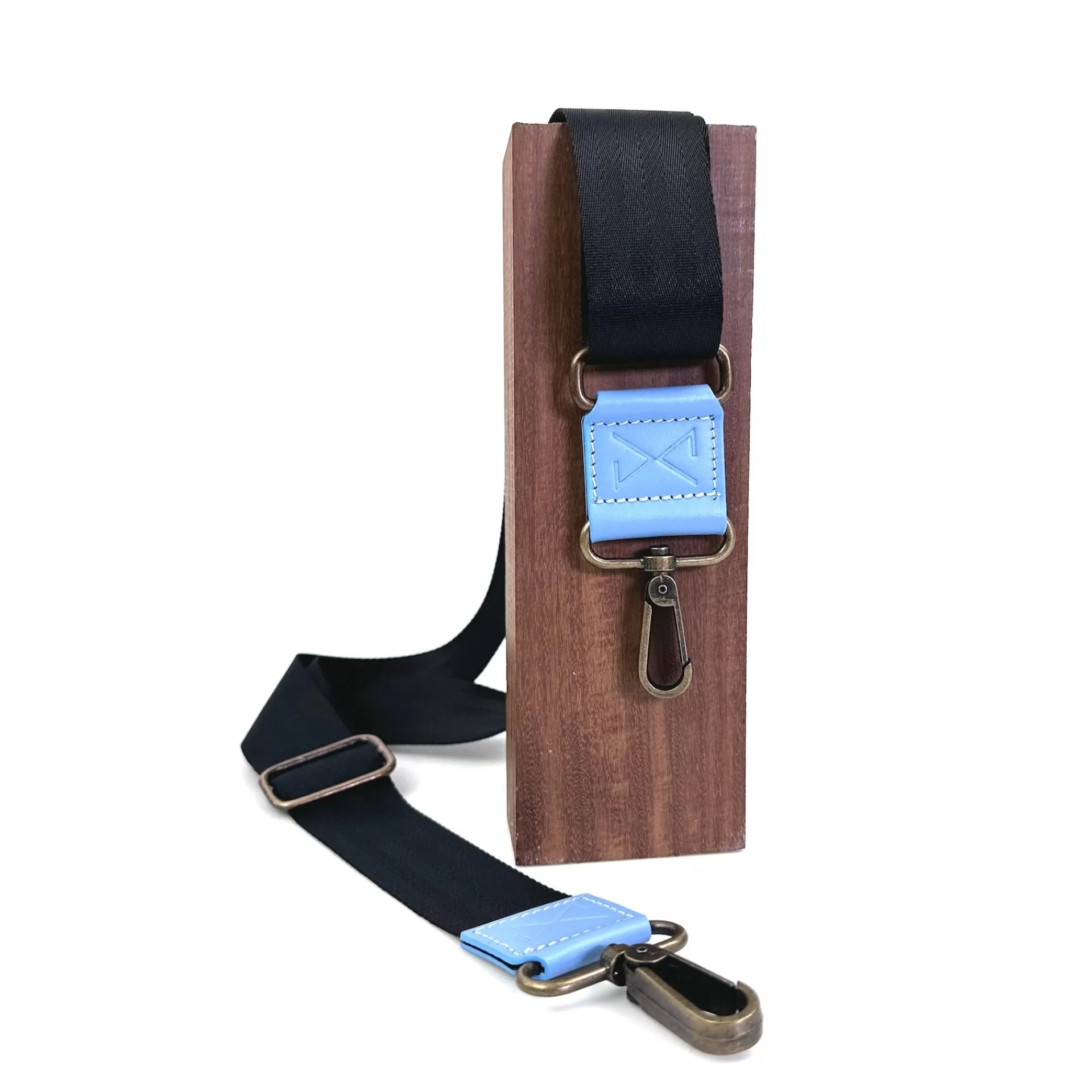 Daniel Chong Bandolera regulable lujada Celeste* Bolsos Messenger | Bandoleras Slim