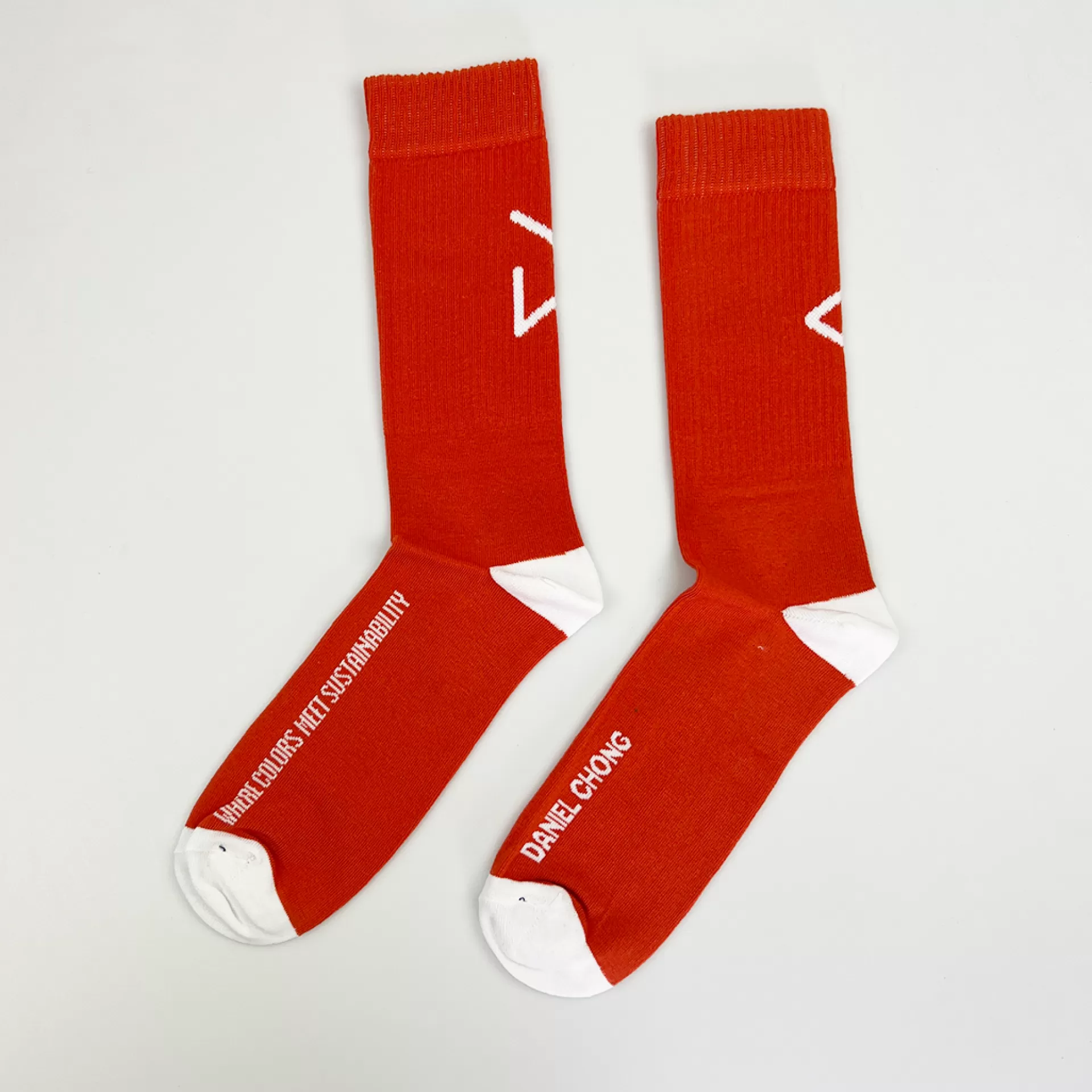 Daniel Chong Calcetines orange & whilte logo* Calcetines
