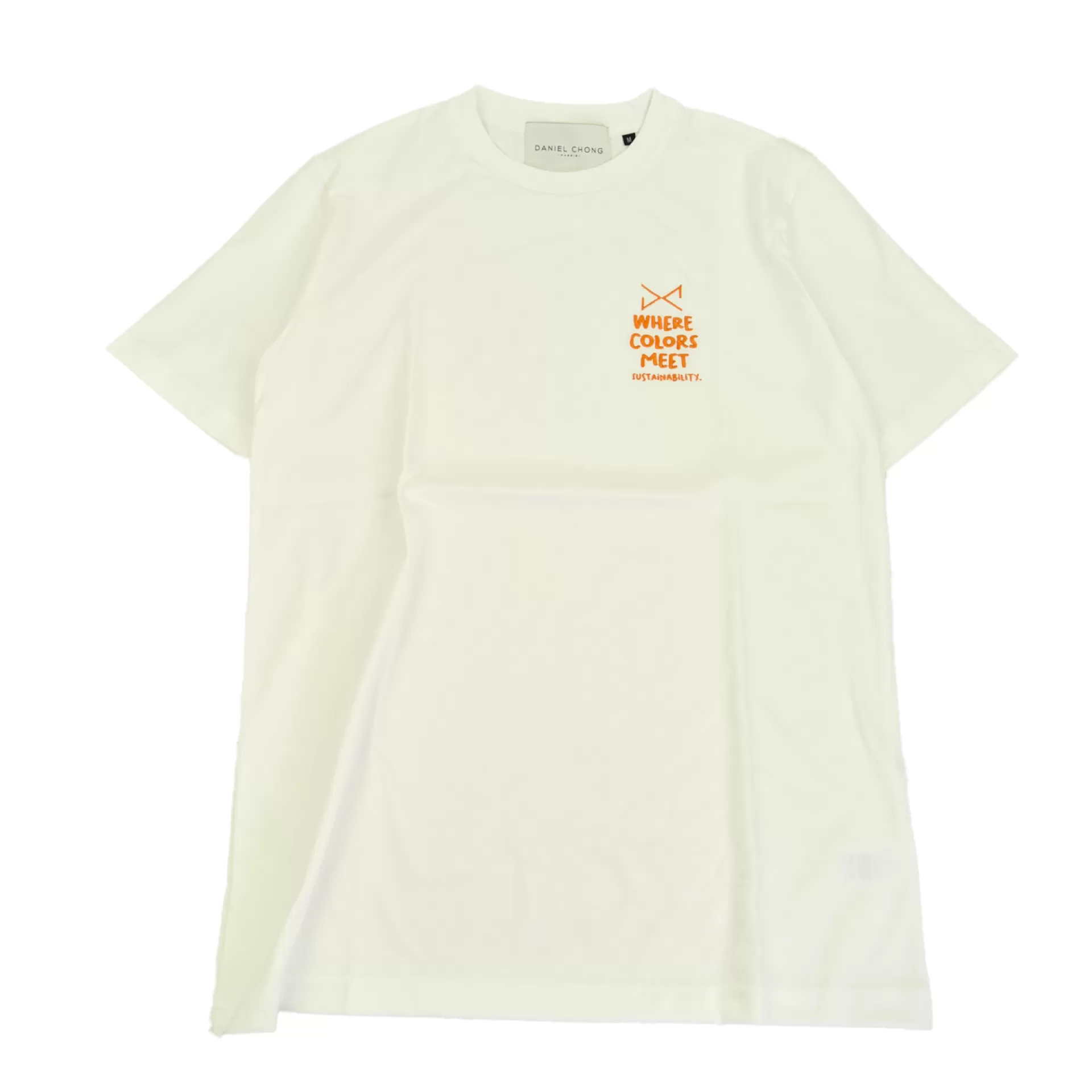 Daniel Chong CAMISETA BLANCA BORDADO NARANJA*Hombre Hombre