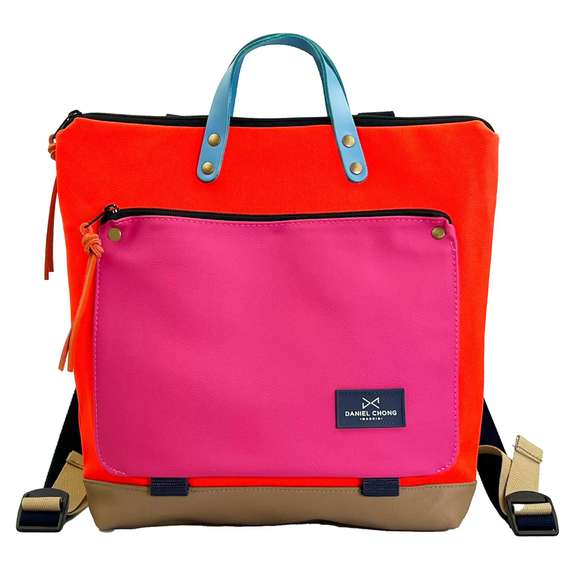 Daniel Chong Mochila book holder cuadrada impermeable DZ fluor* Mochilas Book Holder Cuadradas | Mochilas Book Holder