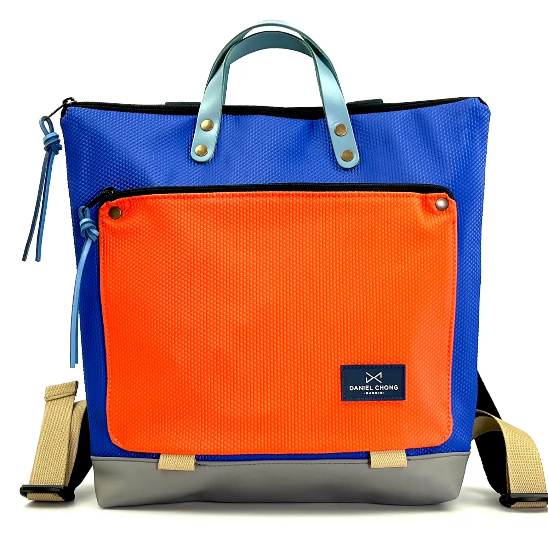 Daniel Chong Mochila book holder cuadrada impermeable DZ zafiro* Mochilas Book Holder Cuadradas | Mochilas Book Holder