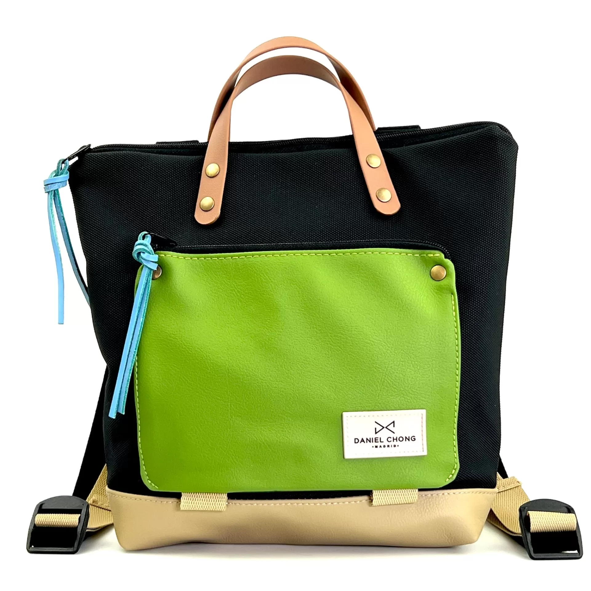 Daniel Chong Mochila mini cuadrada Book Holder Impermeable Dz* Mochilas Mini Cuadradas Book Holder