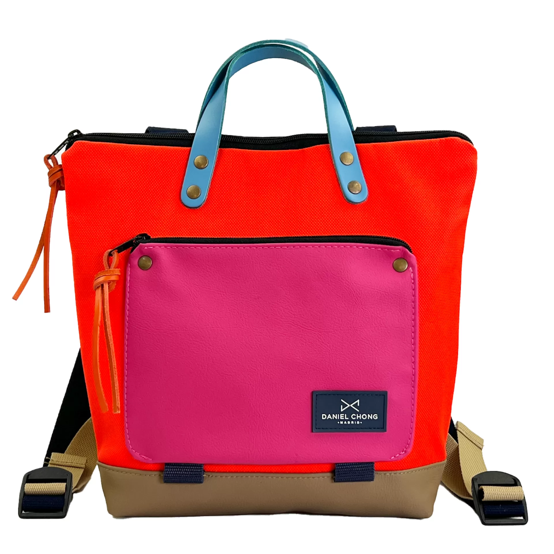 Daniel Chong Mochila mini cuadrada Book Holder Impermeable fluor* Mochilas Mini Cuadradas Book Holder