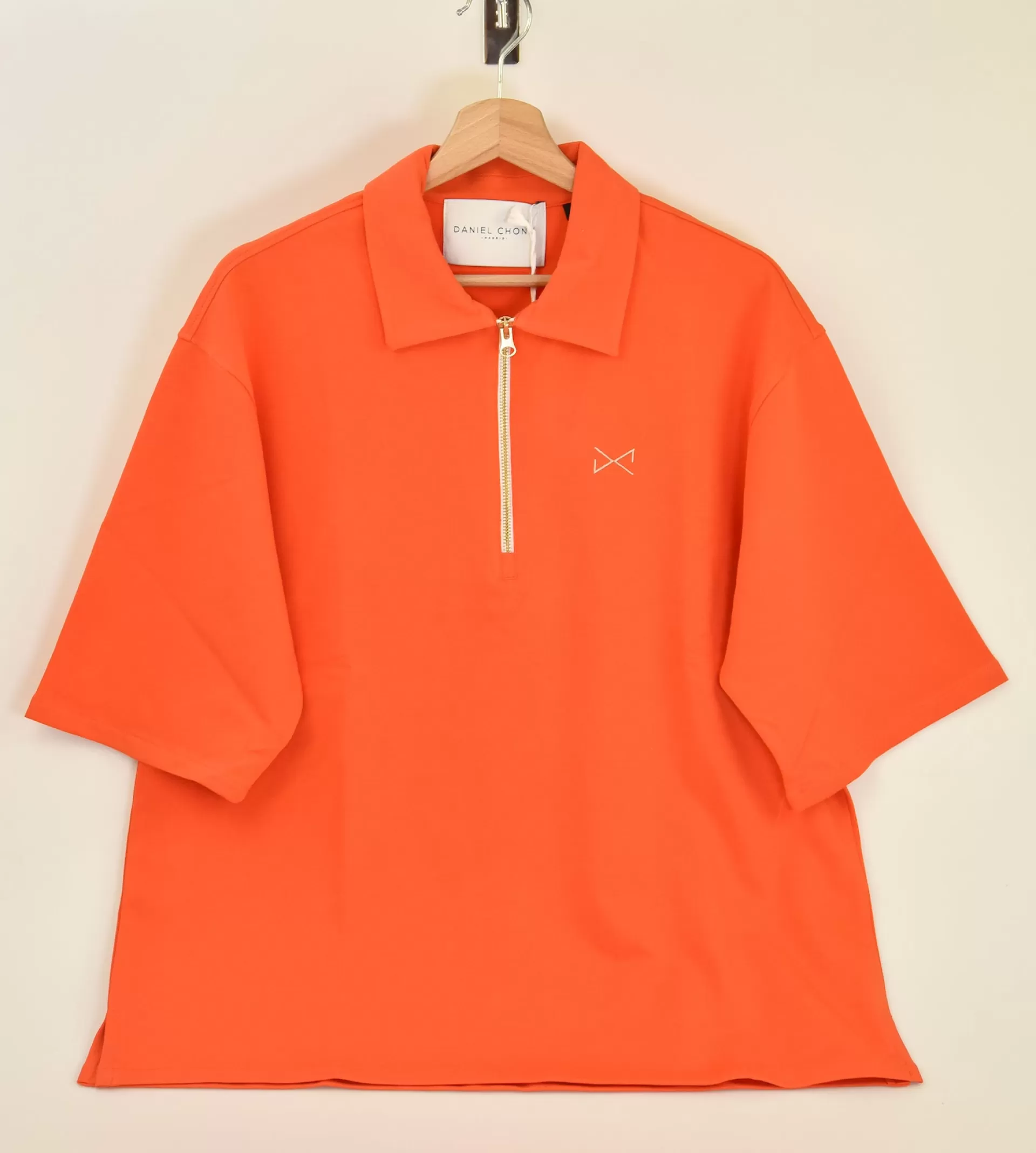 Daniel Chong OVER ZIP POLO NARANJA unisex*Mujer Hombre | Mujer
