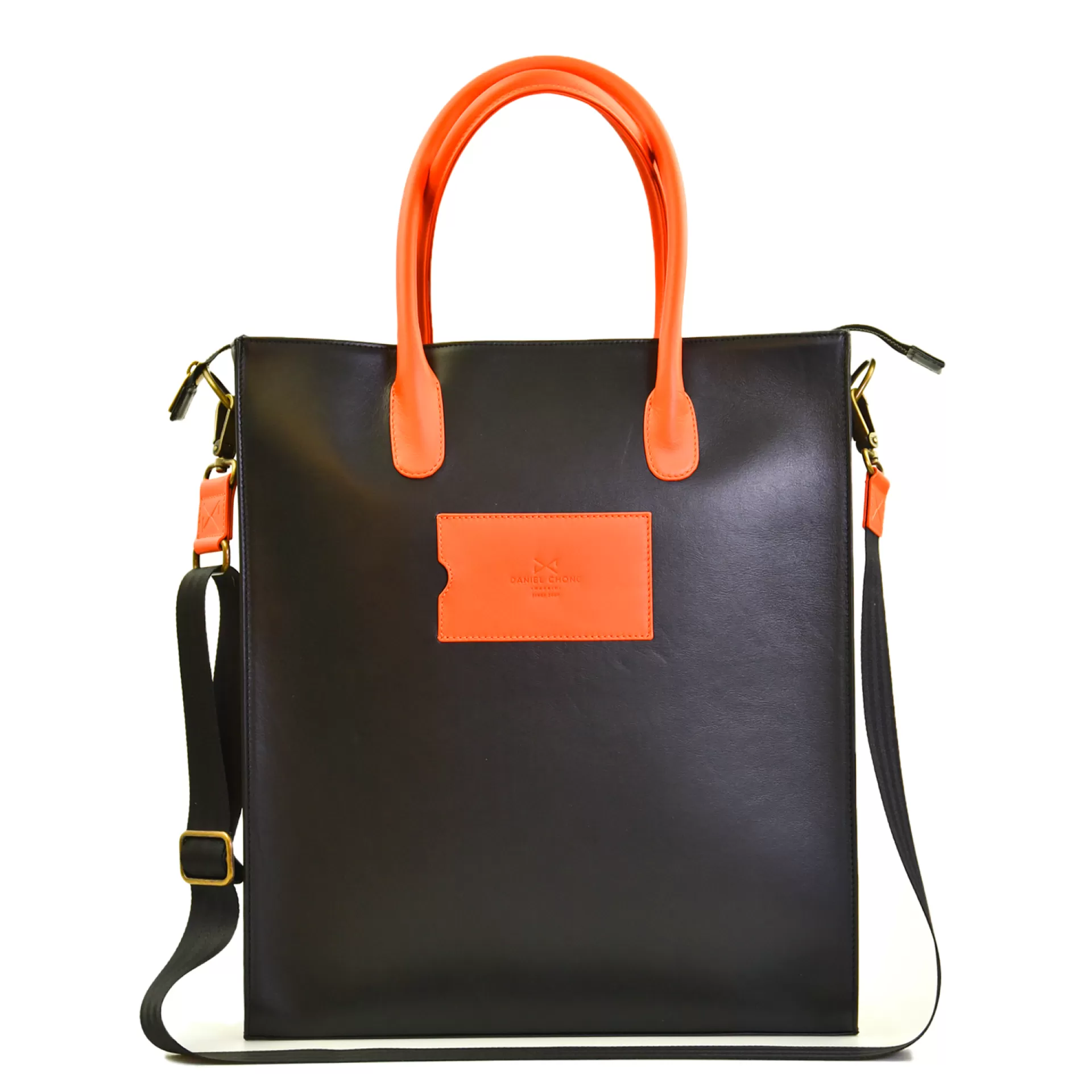 Daniel Chong THE CLERK MAXI NEGRO & NARANJA*Mujer Mujer | Bolsos De Piel