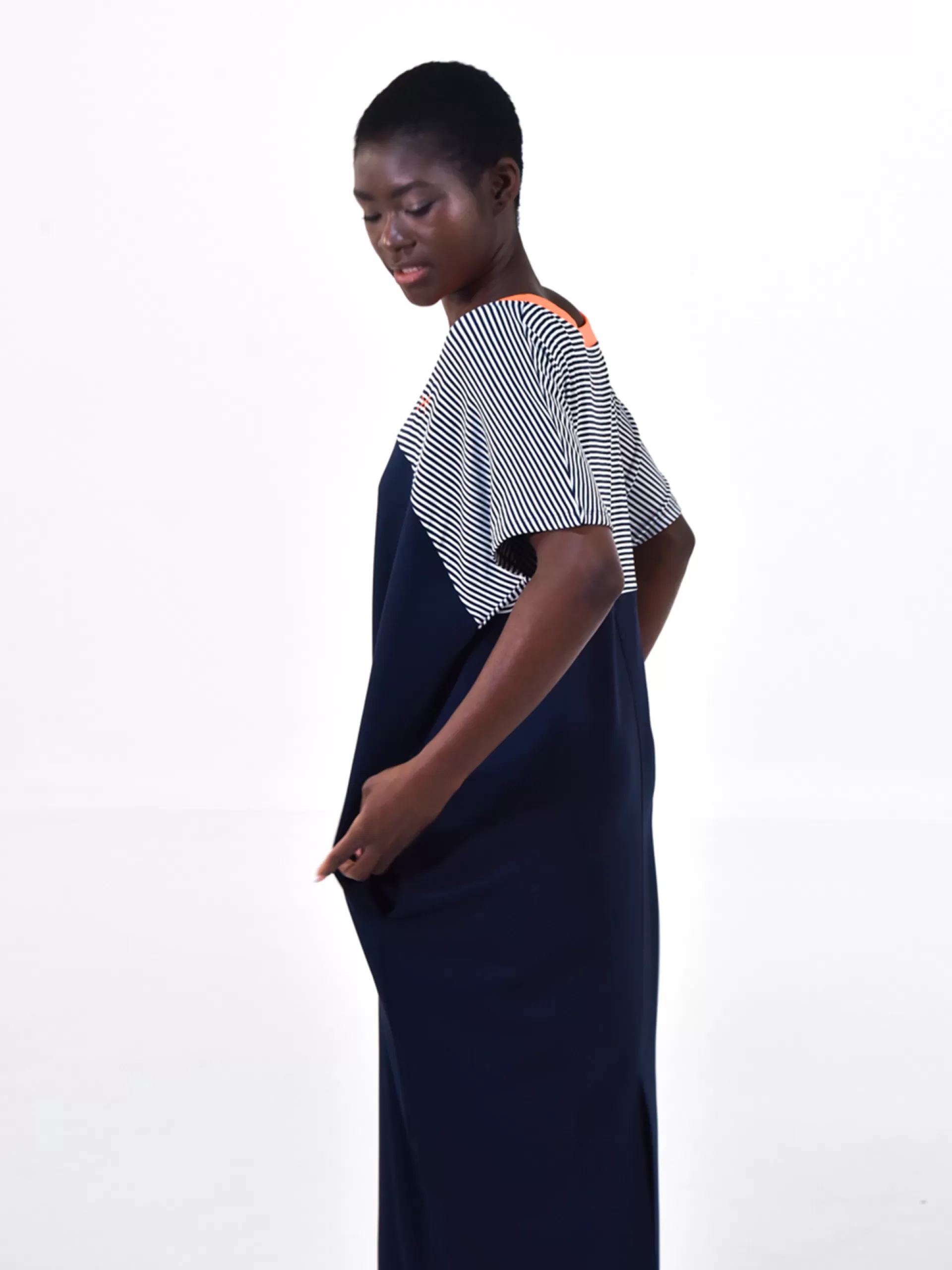 Daniel Chong VESTIDO OVER RAYAS FRONTALES*Mujer Mujer